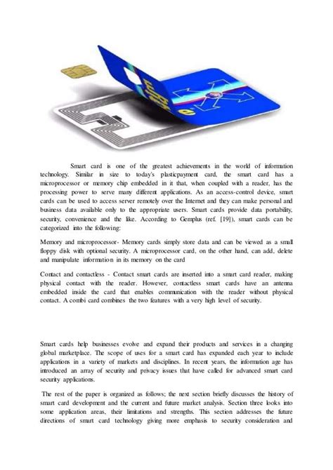 smart card abstract pdf|(PDF) Smart Card Security; Technology and Adoption.